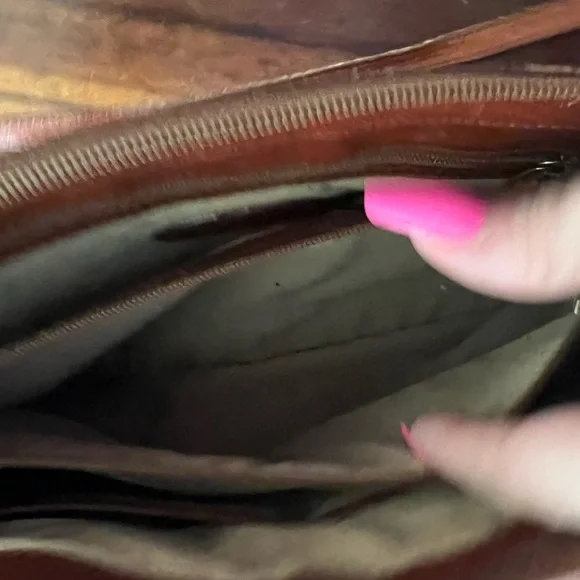 Brahmin Crocodile Embossed Brown Handbag - Picture 9 of 9